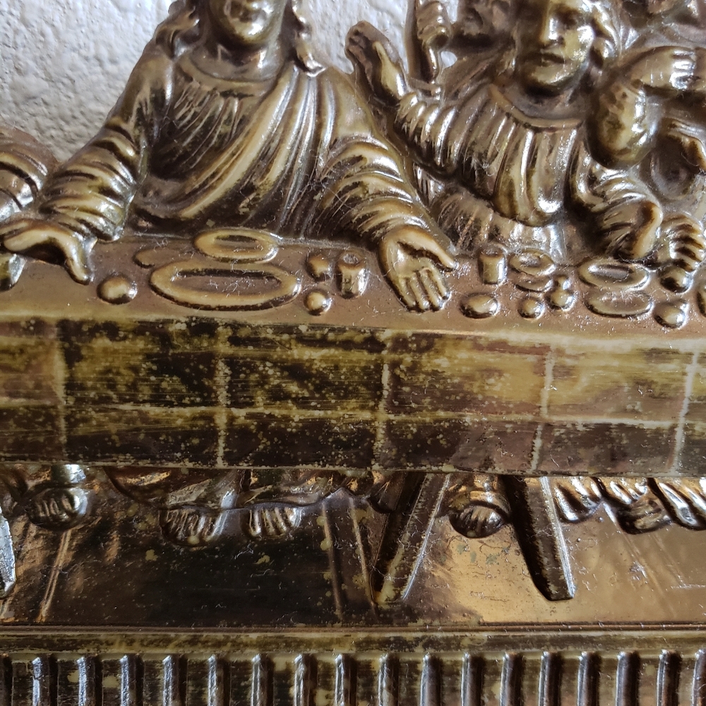 Vintage Secret Supper Carved Detailed Wall Decor Homco # - Picture 14 of 16